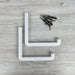 Wood Support L Shelf Brackets | White - Even Wood