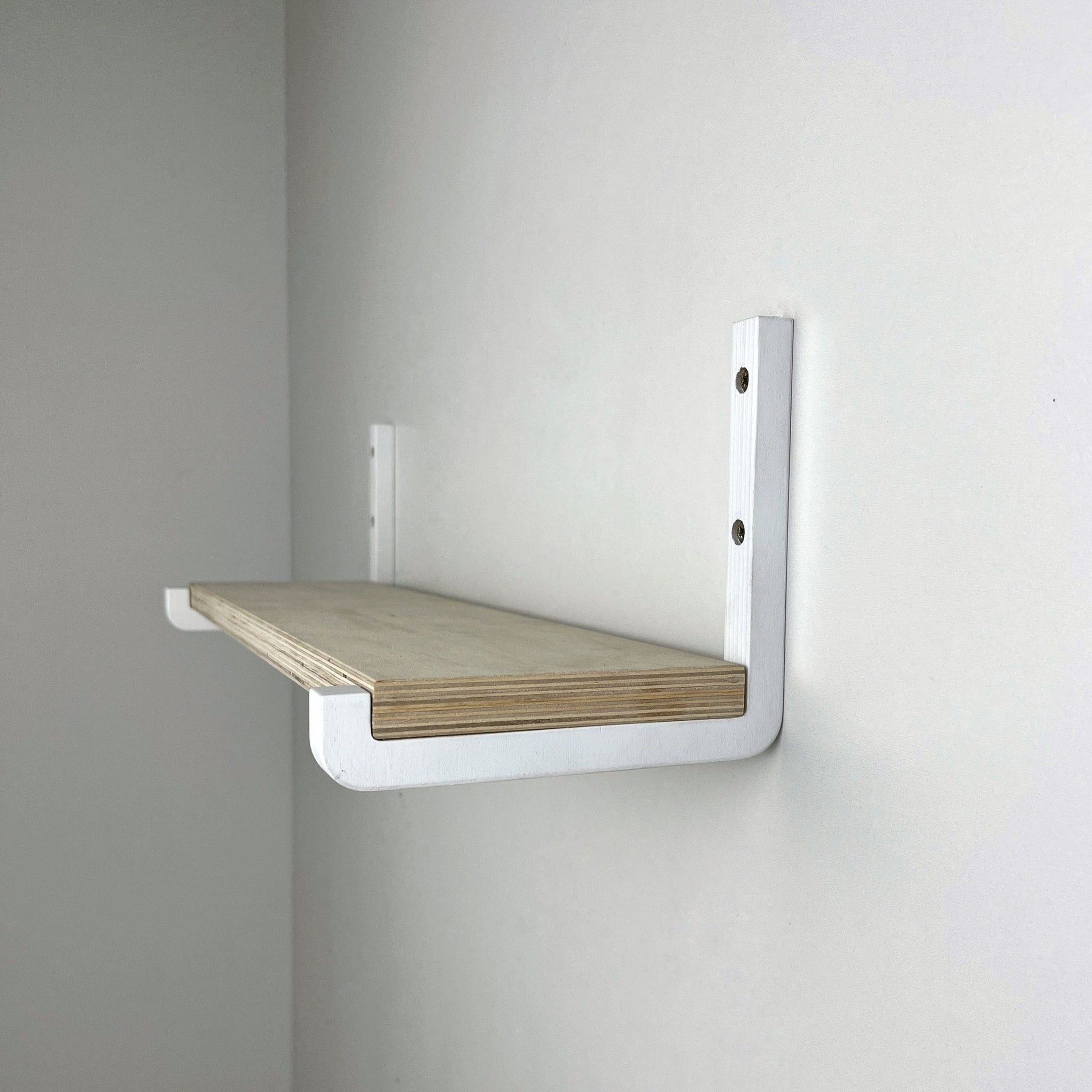 Wood Support L Shelf Brackets | White