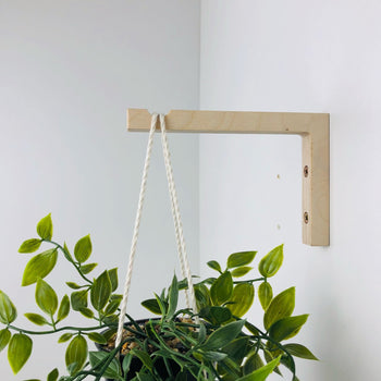 Wood Wall Plant Hanger Hook | Natural 6