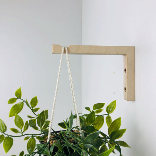 Wood Wall Plant Hanger Hook | Natural 6"x4" - Even Wood