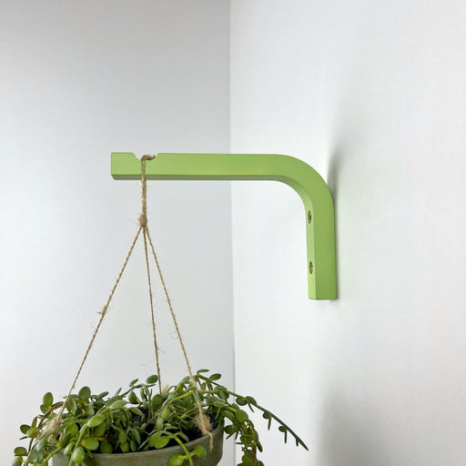 Wooden Hanging Plant Hook | Green 6"x4" - Even Wood