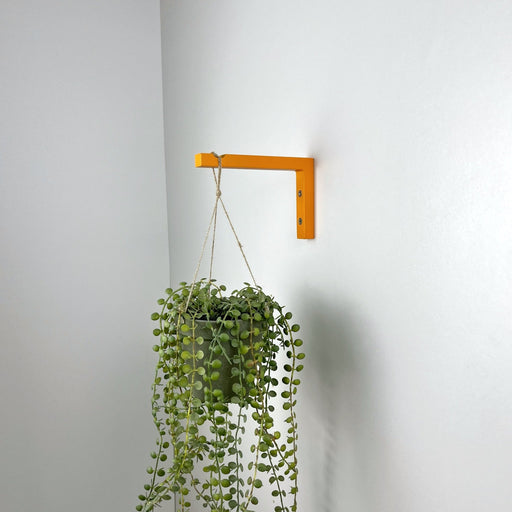 Wooden Indoor Plant Holder Hook | Orange 6"x4" - Even Wood