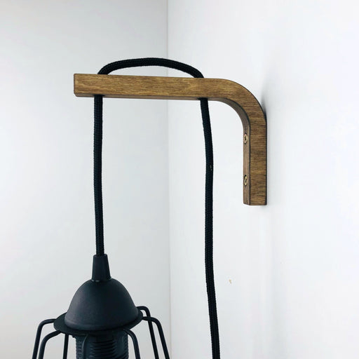 Wooden Wall Hook for Pendant Light | Walnut 6"x4" - Even Wood