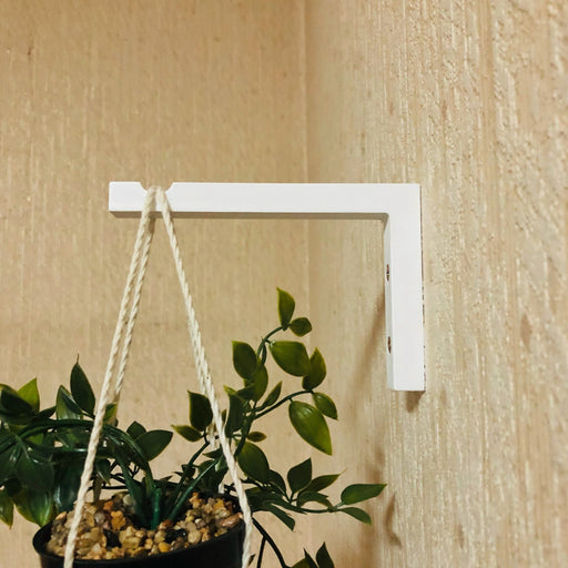 Wooden Wall Plant Bracket | White 6"x4" - Even Wood