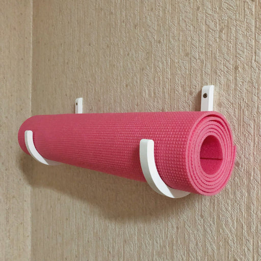 Wooden Yoga Mat Hooks for Wall | White - Even Wood