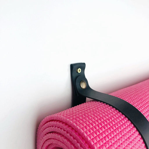 Yoga Mat Storage Rack for Wall | Black - Even Wood